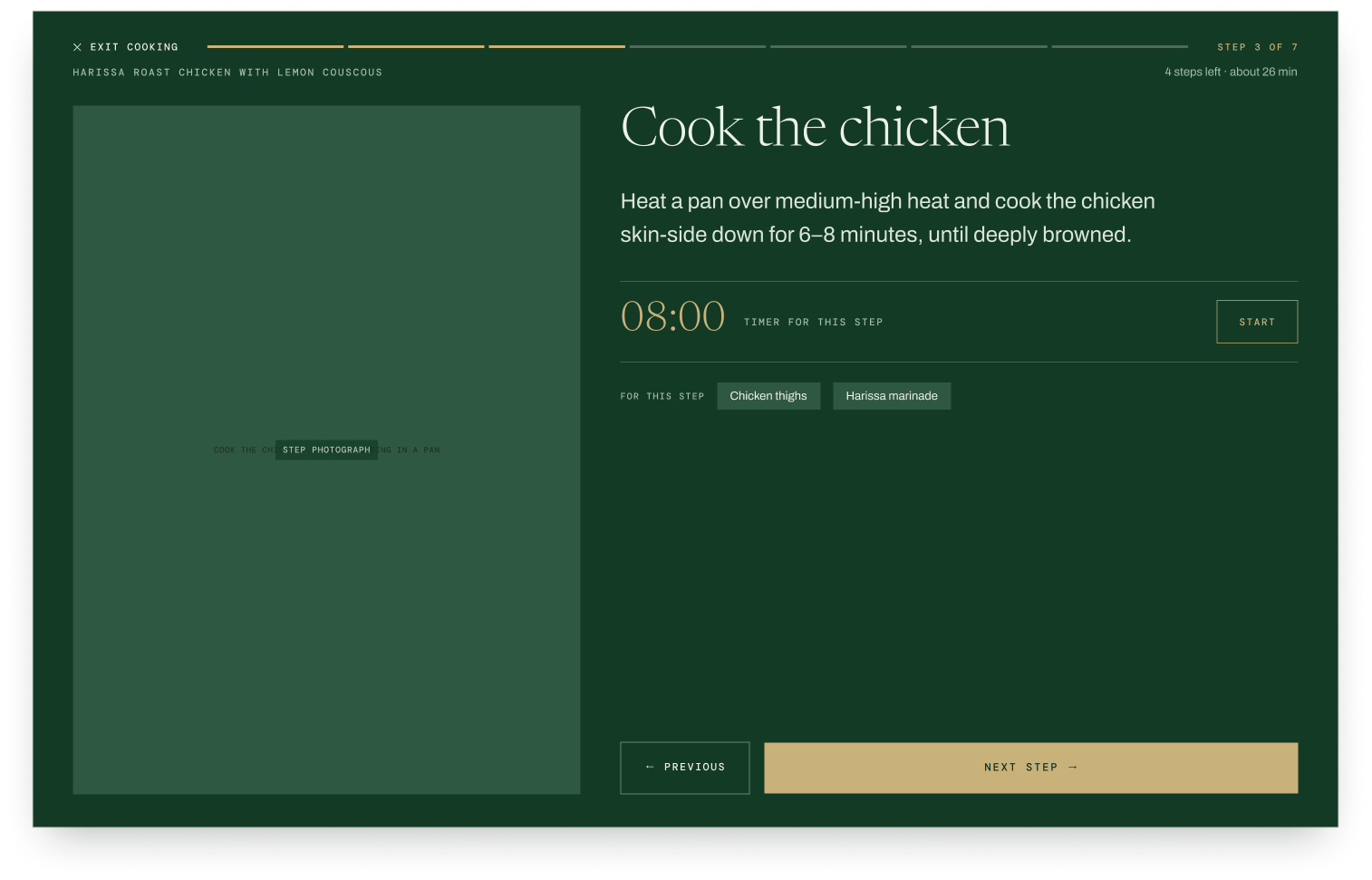 Cook Better desktop — mode cuisson