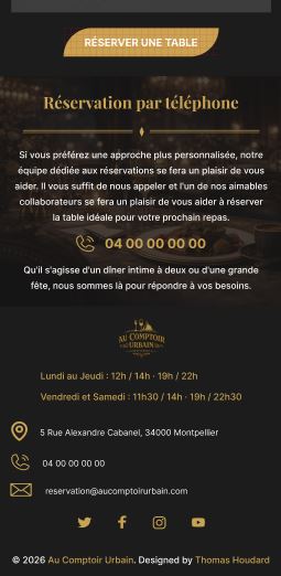 Au Comptoir Urbain - site web